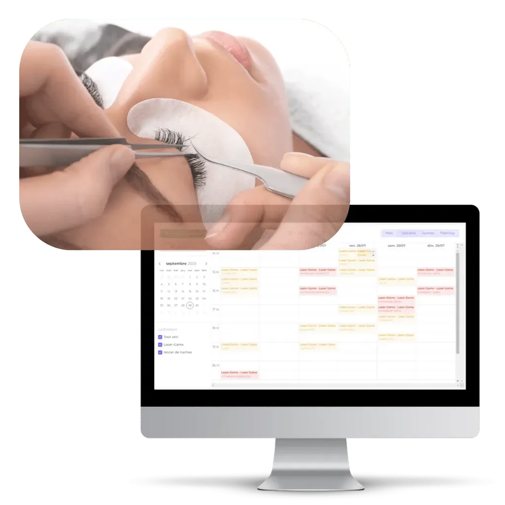 A connected and synchronized calendar for your Eyelash extensions