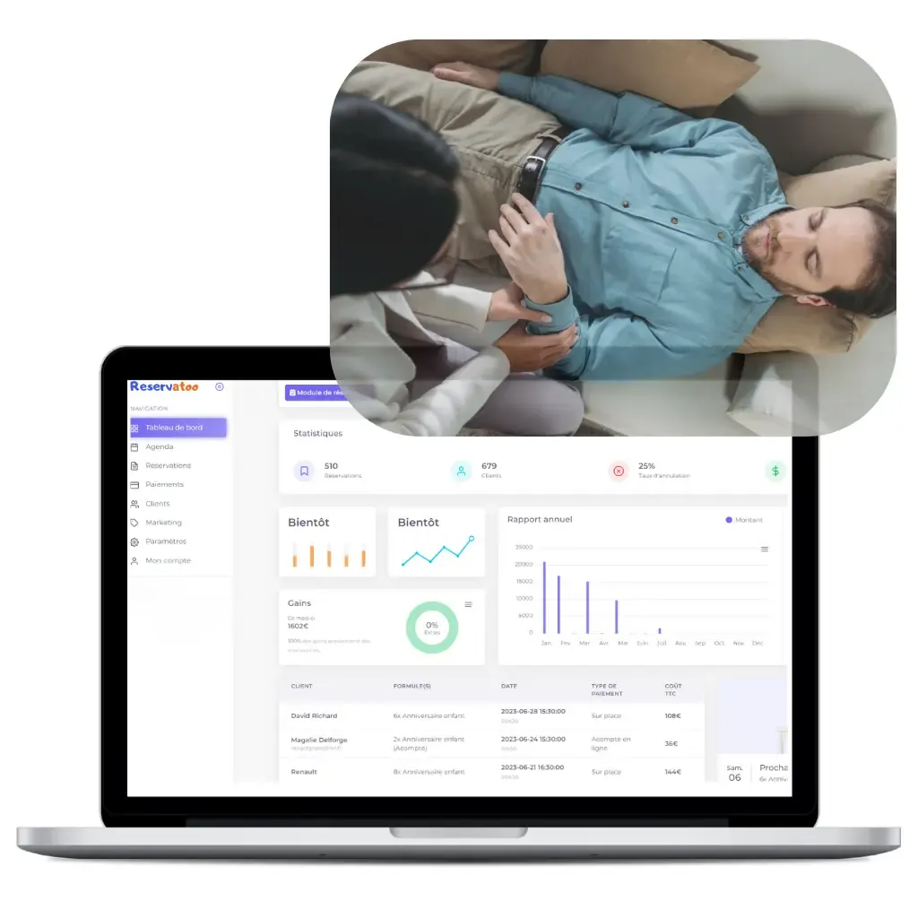 A connected and synchronized calendar for your Hypnotherapist