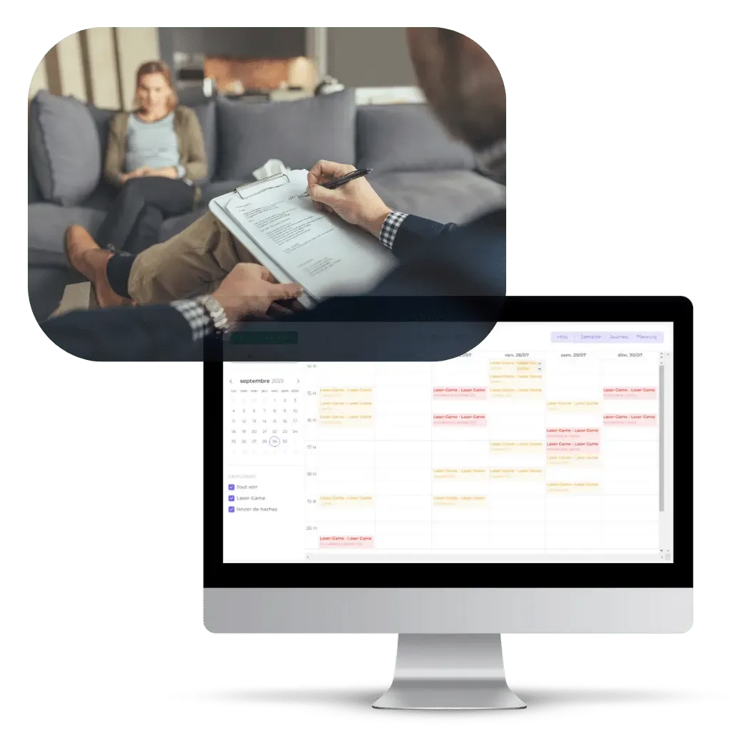 A connected and synchronized calendar for your Psychologist